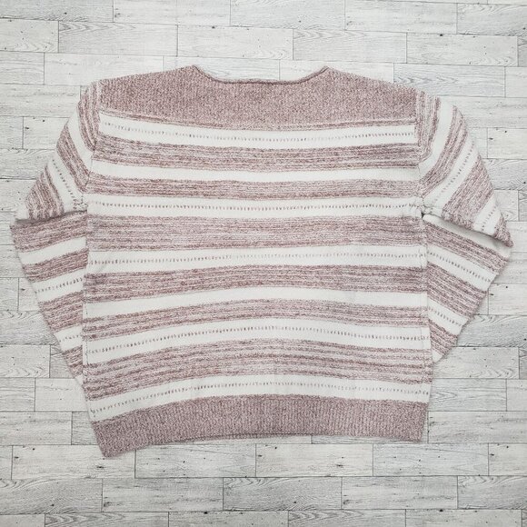 Berkley Jensen Textured Stripe Sweater Soft Cozy Preppy Retro Womens XXL 2XL - Picture 5 of 12